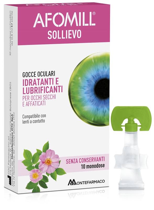 AFOMILL SOLLIEVO GOCCE OCULARI OCCHI 10 FIALE DA 0,5 ML - Luckyfarma.it