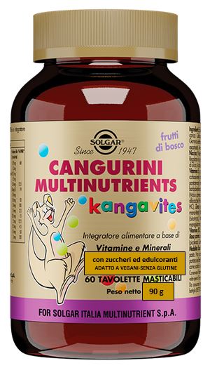 CANGURINI MULTINUTRIENTS FRUTTI BOSCO 60 TAVOLETTE MASTICABILI - Luckyfarma.it
