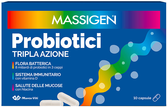 MASSIGEN PROBIOTICI 10 CAPSULE PREZZO PIENO - Luckyfarma.it