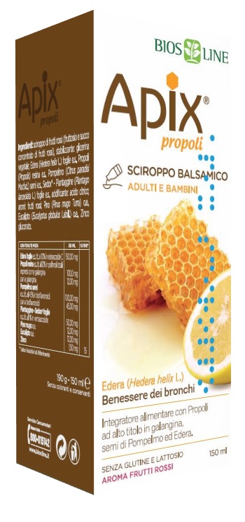 APIX PROPOLI SCIROPPO BALSAMICO SENZA CONSERVANTI 150 ML - Luckyfarma.it