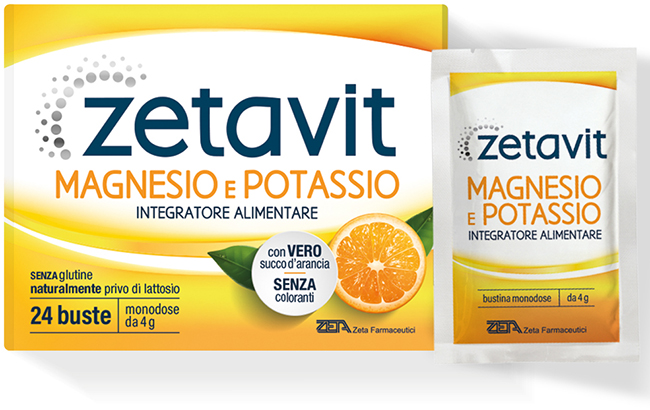 ZETAVIT MAGNESIO POTASSIO 24 BUSTINE DA 4 G - Luckyfarma.it