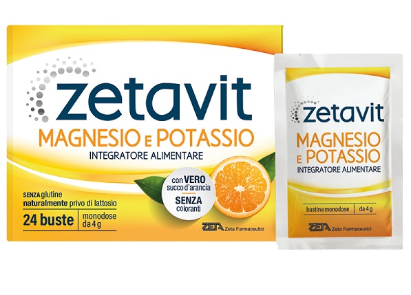 ZETAVIT MAGNESIO POTASSIO SENZA ZUCCHERO 24 BUSTINE DA 6 G - Luckyfarma.it