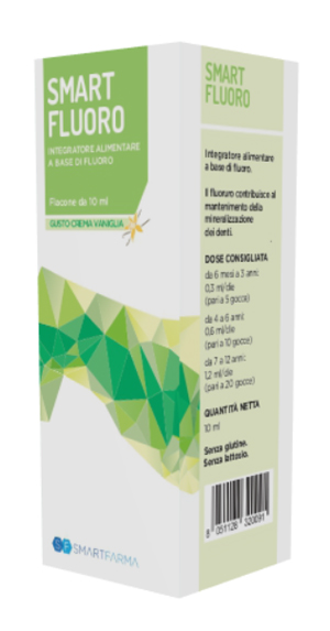 SMART FLUORO GOCCE 10 ML GUSTO CREMA VANIGLIA - Luckyfarma.it