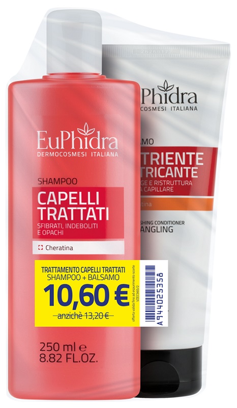 EUPHIDRA SHAMPOO CAPELLI TRATTATI 250 ML + BALSAMO NUTRIENTE 200 ML - Luckyfarma.it