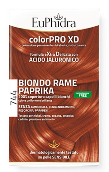 EUPHIDRA COLORPRO GEL COLORANTE CAPELLI XD 744 PAPRIKA 50 ML IN FLACONE + ATTIVANTE + BALSAMO + GUANTI - Luckyfarma.it