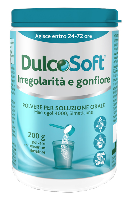 DULCOSOFT IRREGOLARITA' E GONFIORE POLVERE SOLUBILE 200 G - Luckyfarma.it