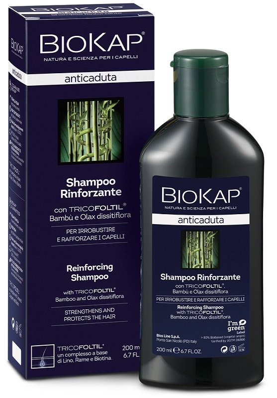 BIOKAP SHAMPOO RINFORZANTE ANTICADUTA CON TRICOFOLTIL NUOVA FORMULA 200 ML - Luckyfarma.it