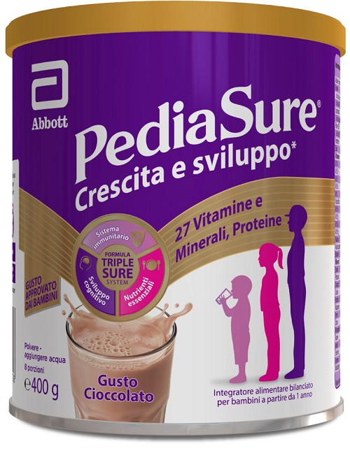 PEDIASURE CRESCITA&SVILUPPO RINFORZA CIOCCOLATO 400 G - Luckyfarma.it