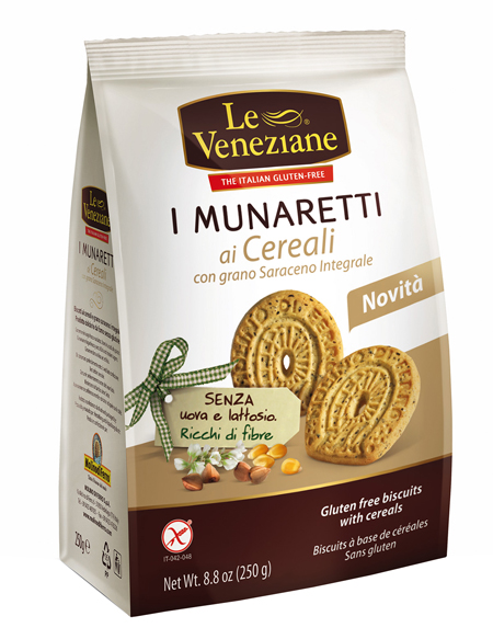 LE VENEZIANE MUNARETTI BISCOTTI CEREALI GRANO SARACENO INTEGRALE 250 G - Luckyfarma.it