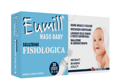 EUMILL NASO BABY SOLUZIONE FISIOLOGICA 20 CONTENITORI MONODOSE 5 ML - Luckyfarma.it