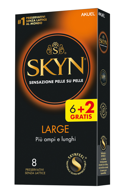 AKUEL SKYN LARGE PIU AMPI/LUNGHI 6 PEZZI + 2 OMAGGIO - Luckyfarma.it