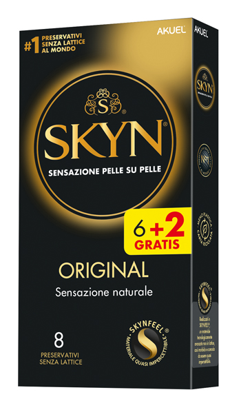 AKUEL SKYN ORIGINAL SENSAZIONE NATURALE 6 PEZZI + 2 OMAGGIO - Luckyfarma.it