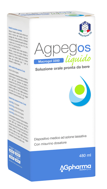 AGPEG OS MACROGOL 3350 LIQUIDO 480 ML - Luckyfarma.it