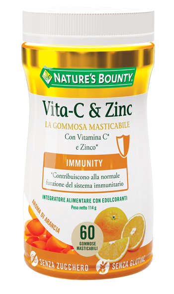 NATURE'S BOUNTY VITA-C&ZINC 60 GOMMOSE - Luckyfarma.it