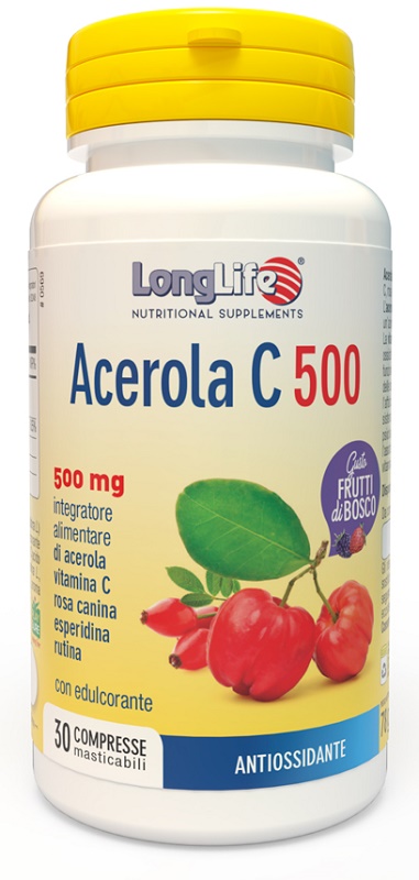 LONGLIFE ACEROLA C500 FRUTTI DI BOSCO 30 COMPRESSE - Luckyfarma.it