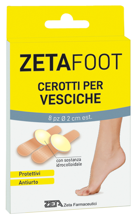 ZETAFOOT CEROTTO IDROCOLLOIDALE VESCICHE 8 PEZZI - Luckyfarma.it