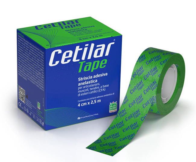 STRISCIA ADESIVA ANELASTICA CETILAR TAPE CM 4 X 2,5 M - Luckyfarma.it