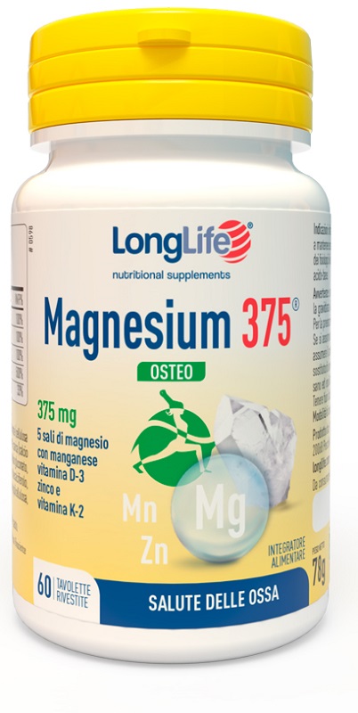 LONGLIFE MAGNESIUM 375 OSTEO 60 TAVOLETTE - Luckyfarma.it