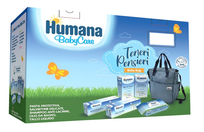 TENERI PENSIERI BABY BAG BABY CARE PASTA 100 ML + SALVIETTE 72 PEZZI + OLIO DA BAGNO 200 ML + SHAMPOO 200 ML + TALCO LIQUIDO 100 ML - Luckyfarma.it