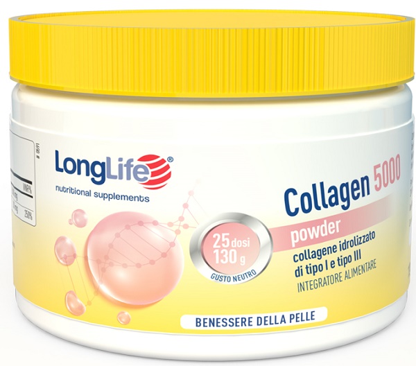 LONGLIFE COLLAGEN 5000 POWDER 130 G - Luckyfarma.it