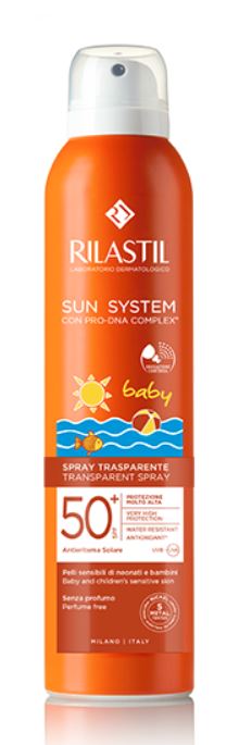 RILASTIL SUN SYSTEM BABY TRANSPARENT SPRAY SPF50+ 200 ML - Luckyfarma.it