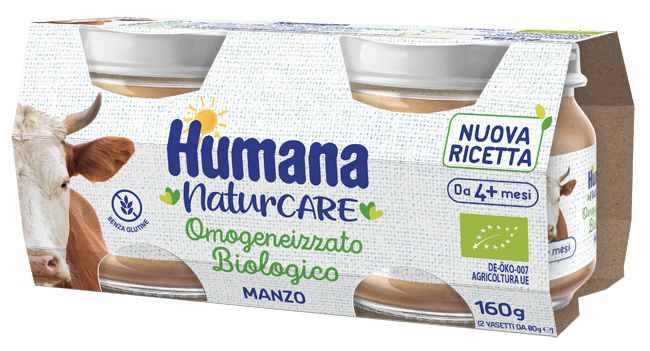 HUMANA OMOGENEIZZATO MANZO BIOLOGICO 2 PEZZI 80 G - Luckyfarma.it
