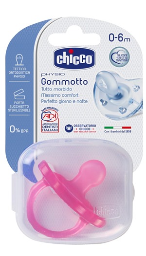 CHICCO GOMMOTTO IN SILICONE GIRL 0-6 MESI 1 PEZZO - Luckyfarma.it
