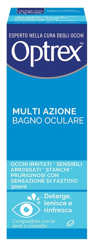 OPTREX MULTI AZIONE BAGNO OCULARE 300ML + OCCHIERA FLESSIBILE - Luckyfarma.it