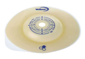 PLACCA PER COLOSTOMIA CONVESSA AURUM2 DIAMETRO 25 MM FLANGIA 55 MM 5 PEZZI - Luckyfarma.it