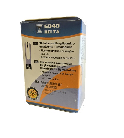 STRISCE MISURAZIONE GLICEMIA BRUNO GD40 DELTA 25 PEZZI - Luckyfarma.it