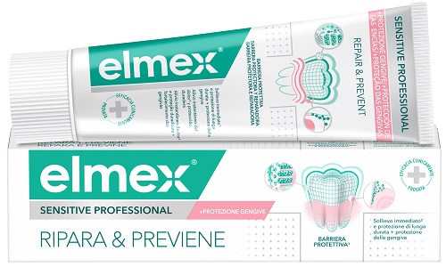 DENTIFRICIO ELMEX SENSITIVE RIPARA & PREVIENE 75 ML - Luckyfarma.it