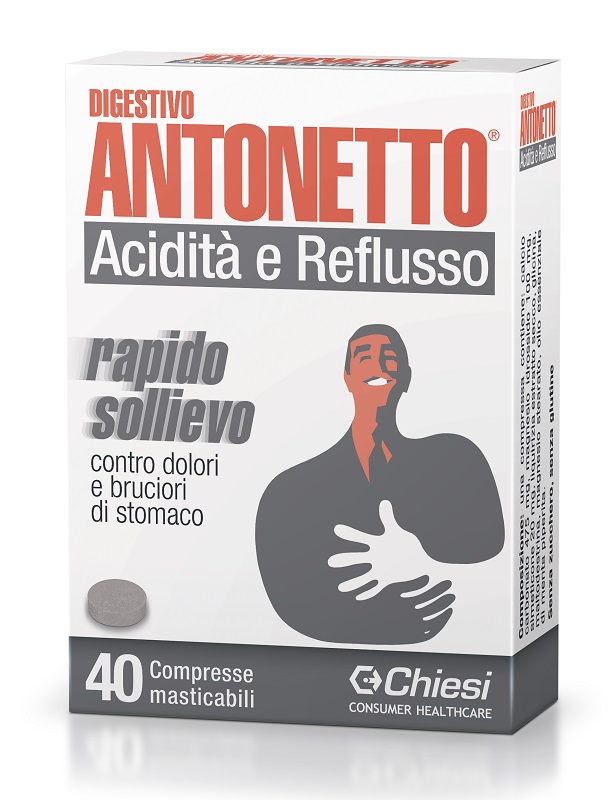 DIGESTIVO ANTONETTO ACIDITA' E REFLUSSO 40 COMPRESSE MASTICABILI - Luckyfarma.it