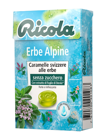 RICOLA ERBE ALPINE SENZA ZUCCHERO 50 G - Luckyfarma.it