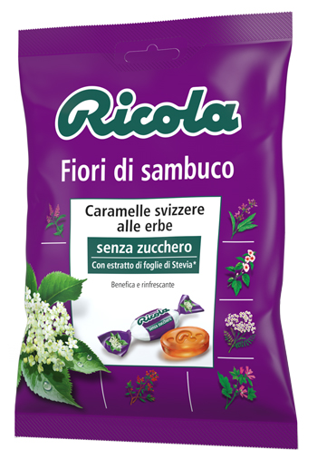 RICOLA FIORI DI SAMBUCO SENZA ZUCCHERO 70 G - Luckyfarma.it