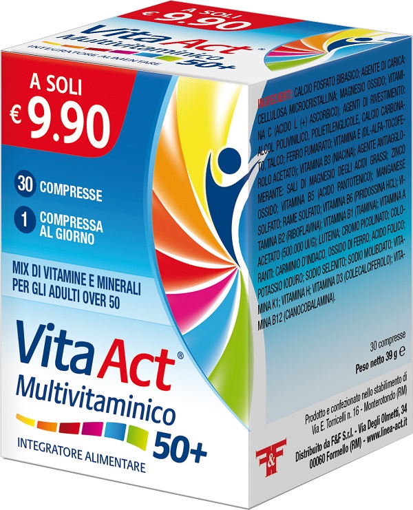 VITA ACT 50+ MULTIVITAMINICO 30 COMPRESSE - Luckyfarma.it