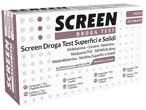 DROGA TEST RILEVA 7 DROGHE SU SUPERFICI O POLVERI SCREEN DROGA TEST SUPERFICI E POLVERI - Luckyfarma.it