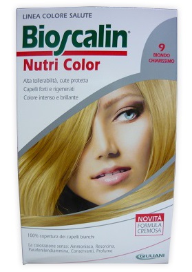 BIOSCALIN NUTRI COLOR 9 BIONDO CHIARISSIMO SINCROB 124 ML - Luckyfarma.it