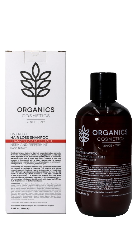 ORGANICS PHARM HAIR LOSS SHAMPOO NEEM OIL AND PEPPERMINT 250 ML - Luckyfarma.it