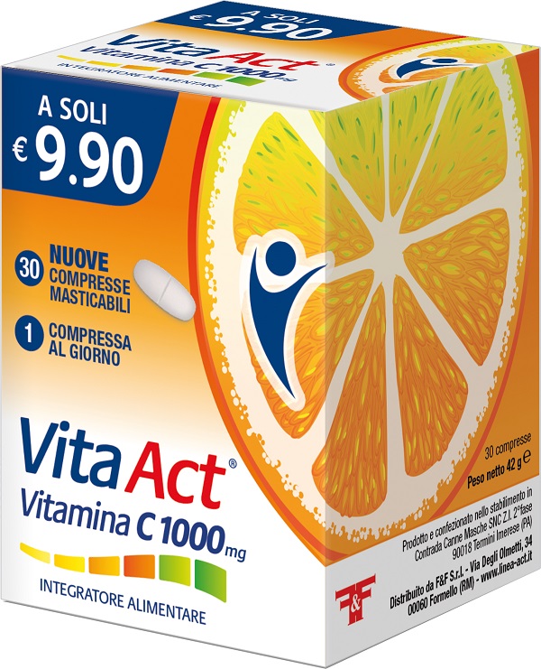 VITAMINA C ACT 1000MG 30 COMPRESSE MASTICABILI - Luckyfarma.it