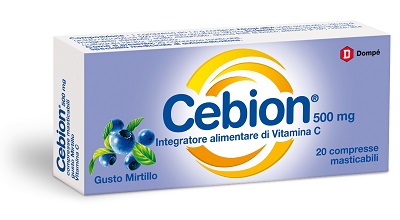 CEBION MASTICABILE MIRTILLO VITAMINA C 500 MG 20 COMPRESSE - Luckyfarma.it