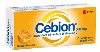 CEBION MASTICABILE ARANCIA VITAMINA C 500 MG 20 COMPRESSE - Luckyfarma.it