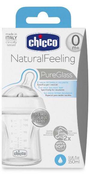 CHICCO BIBERON NATURALFEELING VETRO 0M+ 150 ML - Luckyfarma.it