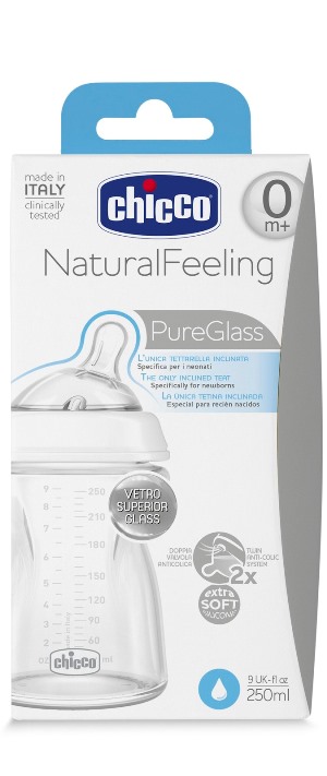 CHICCO BIBERON NATURALFEELING VETRO 0M+ 250 ML - Luckyfarma.it