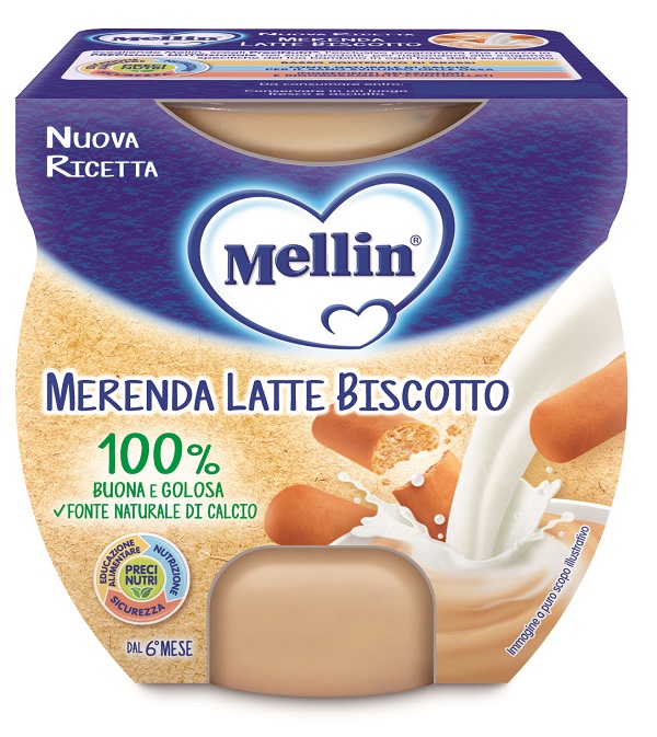 MELLIN MERENDA LATTE BISCOTTO 2 X 100 G - Luckyfarma.it