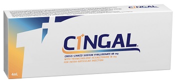 SIRINGA PRERIEMPITA INTRA ARTICOLARE CINGAL 4 ML 22MG/ML ACIDO RETICOLATO CON 4,5 MG/ML TRIAMCINOLONE ESACETONIDE - Luckyfarma.it