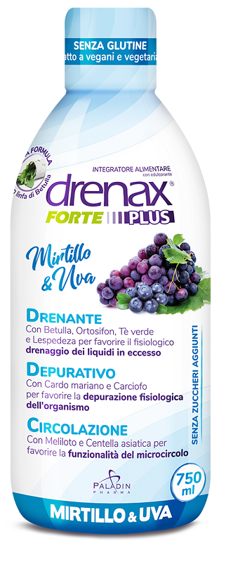 DRENAX FORTE PLUS ORIGINALE CON MIRTILLO E UVA 750 ML - Luckyfarma.it