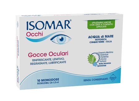 ISOMAR OCCHI GOCCE OCULARI ALL'ACIDO IALURONICO 0,20% 10 FLACONCINI - Luckyfarma.it