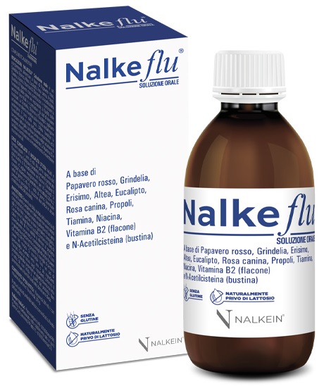 NALKEFLU SOLUZIONE ORALE 200 ML + 1  BUSTINA DA 2,5 G - Luckyfarma.it