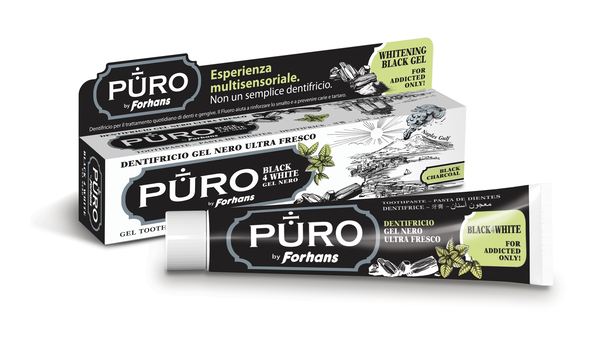 DENTIFRICIO FORHANS GEL BLACK4WHITE - Luckyfarma.it