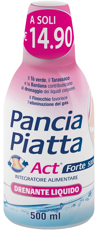 PANCIA PIATTA ACT FORTE DRENANTE LIQUIDO 500 ML - Luckyfarma.it